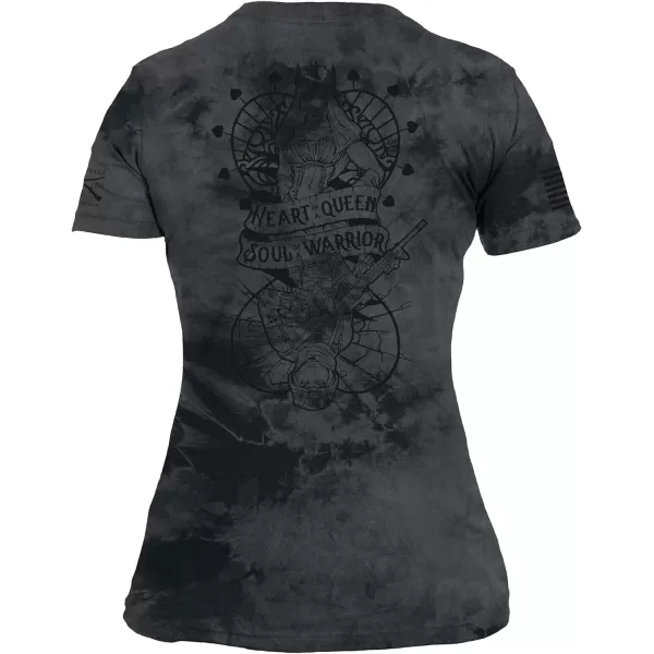 Grunt Style Heart and Soul of A Warrior Womens TShirtBlack Wash