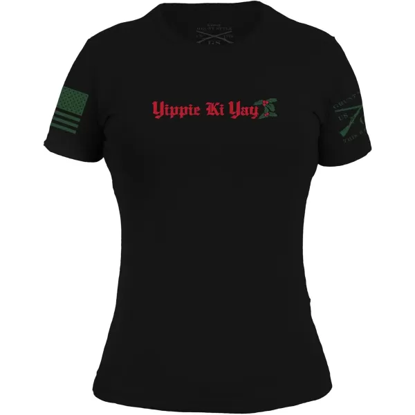 Grunt Style Yippee Ki Yay Womens TShirtBlack