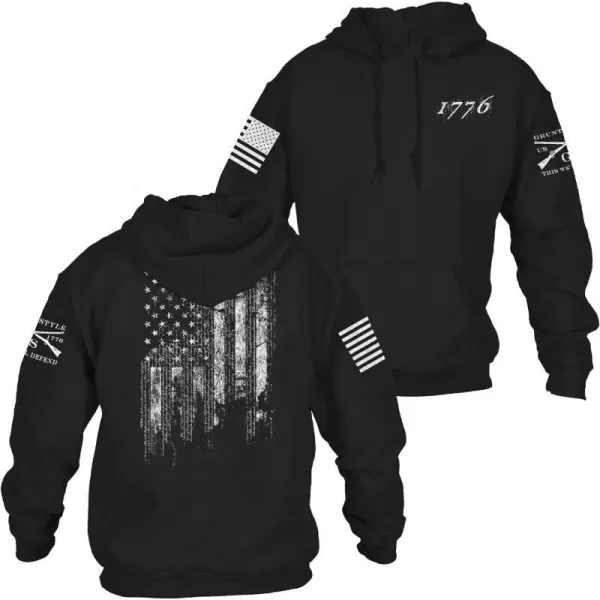 Grunt Style 1776 Flag HoodieBlack