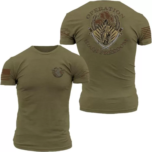 Grunt Style OIF Veteran Mens TShirtMilitary Green