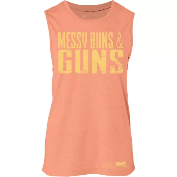 imageGrunt Style Messy Buns and Guns Womens Everyday TankHeather Sunset