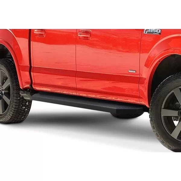 Running Board Flat Style Stainless Steel Black