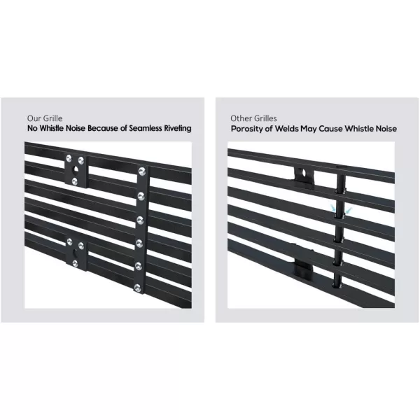 APS Compatible with Ford Ranger 1993-1997 Main Upper Stainless Steel Chrome Billet Grille Grill Insert F85013A