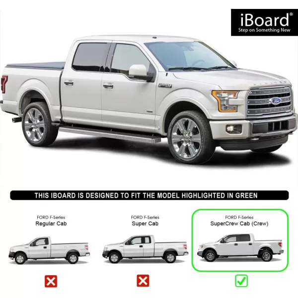 APS IBFY3824 Silver 6" Running Board Side Step 