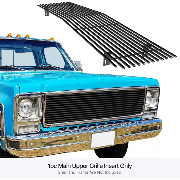 APS Compatible with Chevy GMC C K Pickup Suburban Blazer 1973-1980 Main Upper Stainless Steel Chrome Billet Grille Insert C85008S