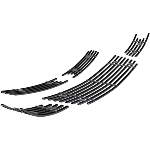 APS Compatible with Chevy Impala 2006-2013 &amp; 14-16 Impala Limited with Fog Light Stainless Steel Chrome 8x6 Billet Grille Insert Combo C67920S