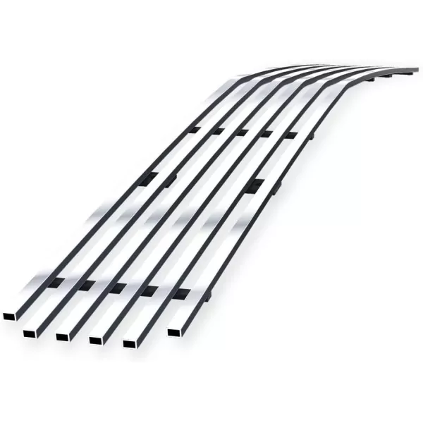 APS Compatible with Dodge Challenger 2009-2014 Main Upper Stainless Steel Chrome 8x6 Billet Grille Insert D66607S
