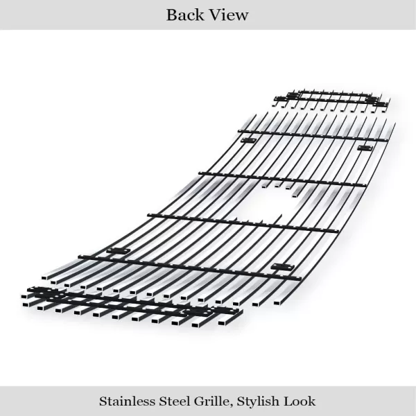 APS Compatible with Ford Excursion 2000-2004 with Logo Show Main Upper Stainless Steel Chrome 8x6 Billet Grille Insert F65707S