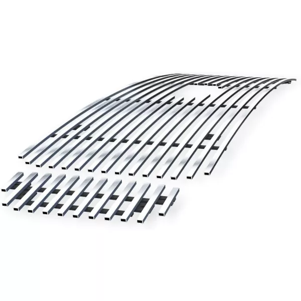 APS Compatible with Ford Excursion 2000-2004 with Logo Show Main Upper Stainless Steel Chrome 8x6 Billet Grille Insert F65707S
