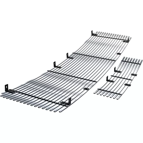 APS Compatible with Ford F-150 2009-2014 Stainless Steel Black 8x6 Horizontal Billet Grille Insert Combo F86614H