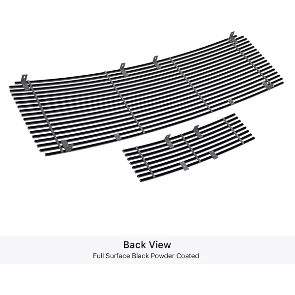 APS Compatible with Ford F-150 2009-2014 Stainless Steel Black 8x6 Horizontal Billet Grille Insert Combo F86614H