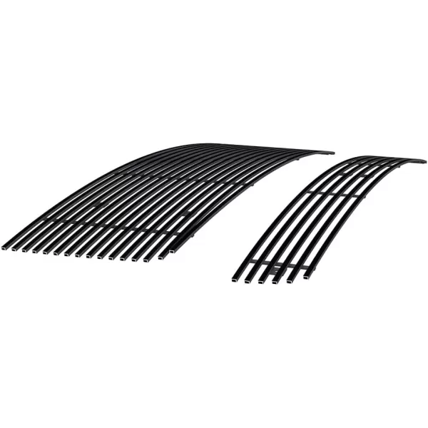 APS Compatible with GMC Sierra 1500 2007-2013 Stainless Steel Black 8x6 Horizontal Billet Grille Insert Combo G67860J