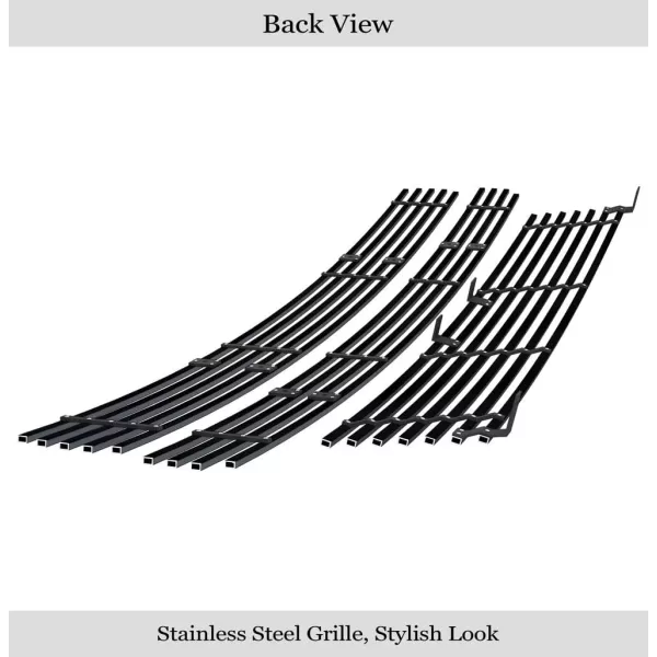 APS Compatible with Scion XB 2003-2007 Stainless Steel Chrome 8x6 Billet Grille Insert Combo T87977S