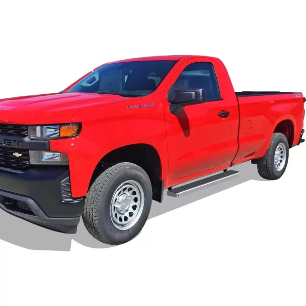 APS Running Boards Compatible with Chevy Silverado GMC Sierra 1500 2019-2024 Regular Cab &amp; Silverado 1500 LTD Sierra 1500 LD 2022 &amp; 2500 3500 2020-2024  