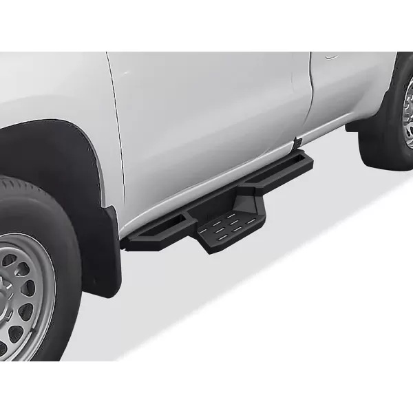 APS Stainless Steel Pocket Steps Side Bars Compatible with Chevy Silverado GMC Sierra 1500 2019-2024 Regular Cab &amp; Silverado 1500 LTD Sierra 1500 LD 2022 &amp; 2500 3500 2020-2024 
