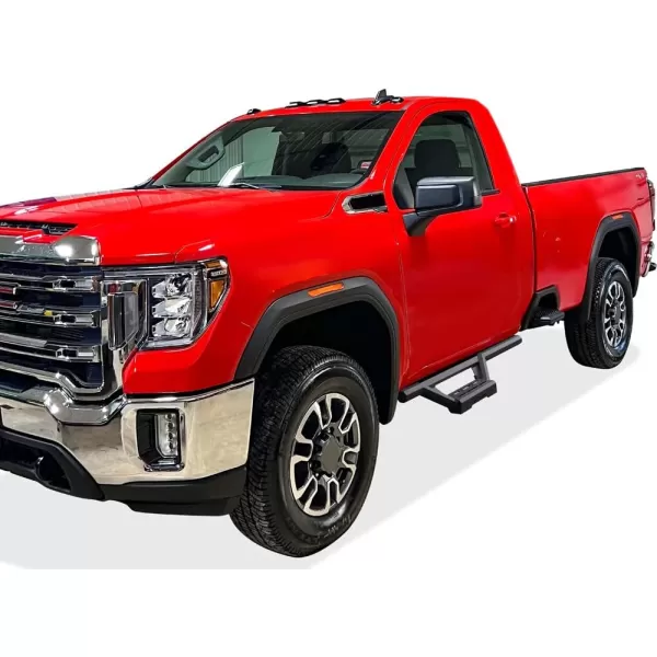 APS Stainless Steel Pocket Steps Side Bars Compatible with Chevy Silverado GMC Sierra 1500 2019-2024 Regular Cab &amp; Silverado 1500 LTD Sierra 1500 LD 2022 &amp; 2500 3500 2020-2024 