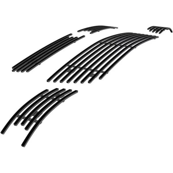 APS Compatible with Chevy Impala 2006-2013 &amp; 14-16 Impala Limited with Fog Light Stainless Steel Chrome 8x6 Billet Grille Insert Combo C67920S