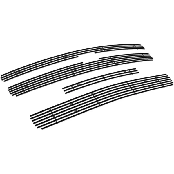 APS Compatible with Chevy Silverado 1500 2007-2013 Stainless Steel SS Chrome Horizontal Billet Grille Insert Combo C61133A
