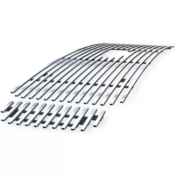 APS Compatible with Ford Excursion 2000-2004 with Logo Show Main Upper Stainless Steel Chrome 8x6 Billet Grille Insert F65707S