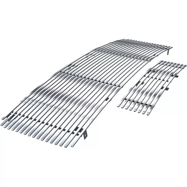 APS Compatible with Ford F-150 2009-2014 Stainless Steel Black 8x6 Horizontal Billet Grille Insert Combo F86614H
