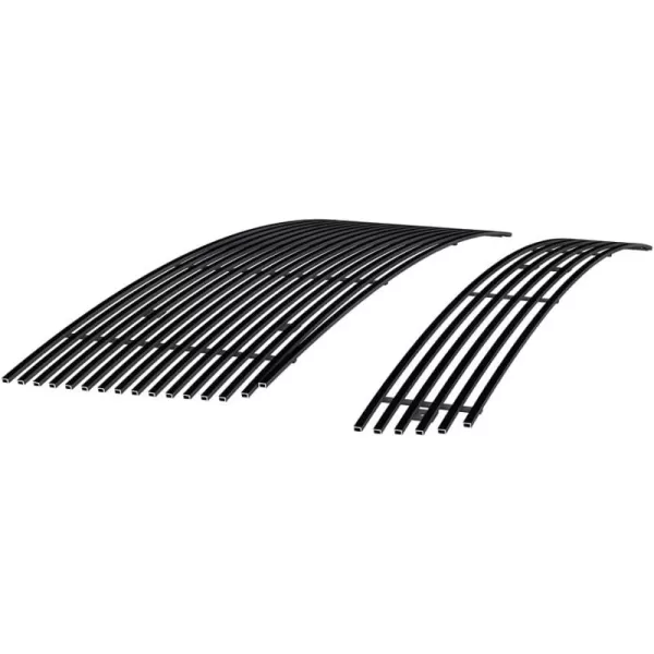 APS Compatible with GMC Sierra 1500 2007-2013 Stainless Steel Black 8x6 Horizontal Billet Grille Insert Combo G67860J