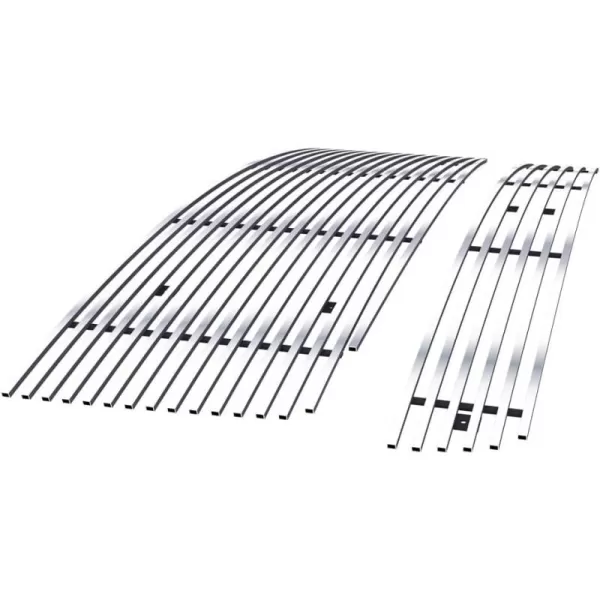 APS Compatible with GMC Sierra 1500 2007-2013 Stainless Steel Black 8x6 Horizontal Billet Grille Insert Combo G67860J