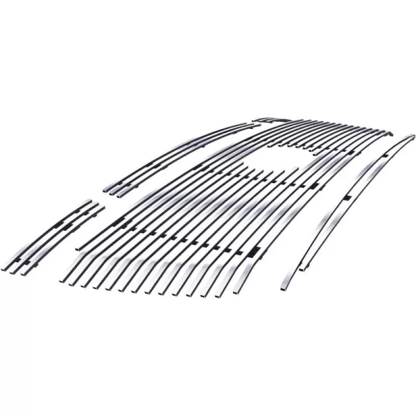 APS Compatible with Toyota Tundra 2010-2013 Stainless Steel Black 8x6 Horizontal Billet Grille Insert Combo T61060J
