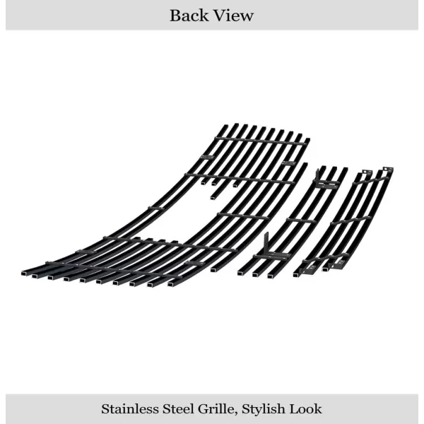 APS Compatible with GMC Sierra 1500 2500 3500 2003-2006 &amp; 07 Classic with Logo Show Stainless Steel Chrome 8x6 Billet Grille Insert Combo G67926C