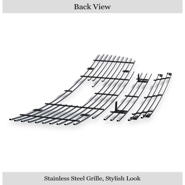 APS Compatible with GMC Sierra 1500 2500 3500 2003-2006 &amp; 07 Classic with Logo Show Stainless Steel Chrome 8x6 Billet Grille Insert Combo G67926C