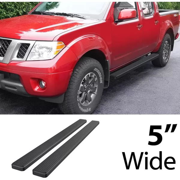 APS Wheel to Wheel Running Boards 6-inch Compatible with Nissan Frontier 2005-2024 Crew Cab 5ft Bed 
