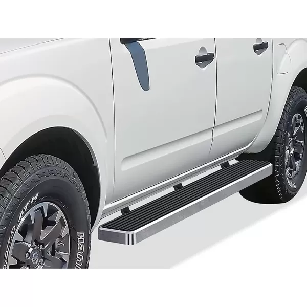 APS Wheel to Wheel Running Boards 6-inch Compatible with Nissan Frontier 2005-2024 Crew Cab 5ft Bed 