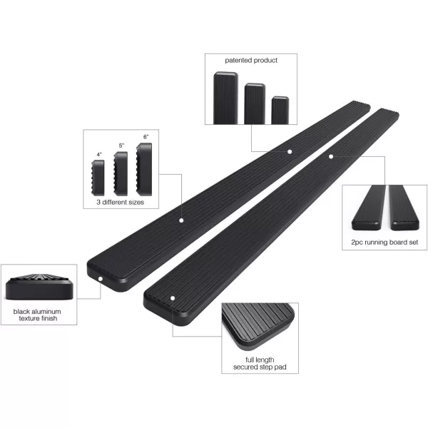 APS Running Boards  Compatible with Ford F150 2009-2014 Regular Cab 