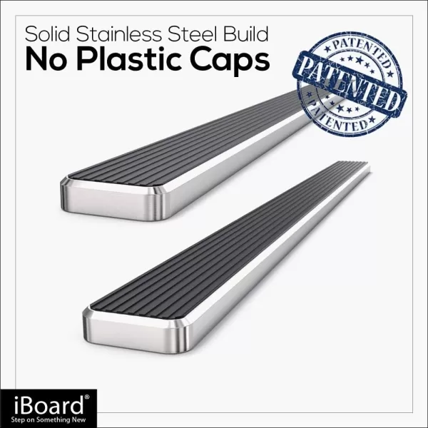 APS Black Running Boards Style Compatible with Ford Ranger 2019-2023 SuperCrew Cab 4-Door 
