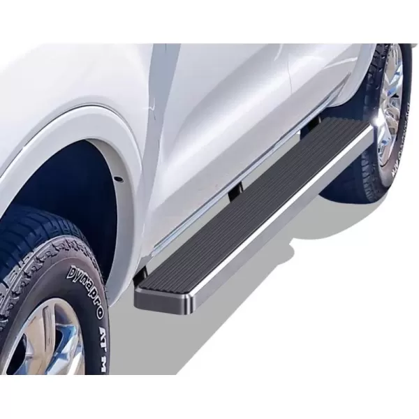 APS Black Running Boards Style Compatible with Ford Ranger 2019-2023 SuperCrew Cab 4-Door 