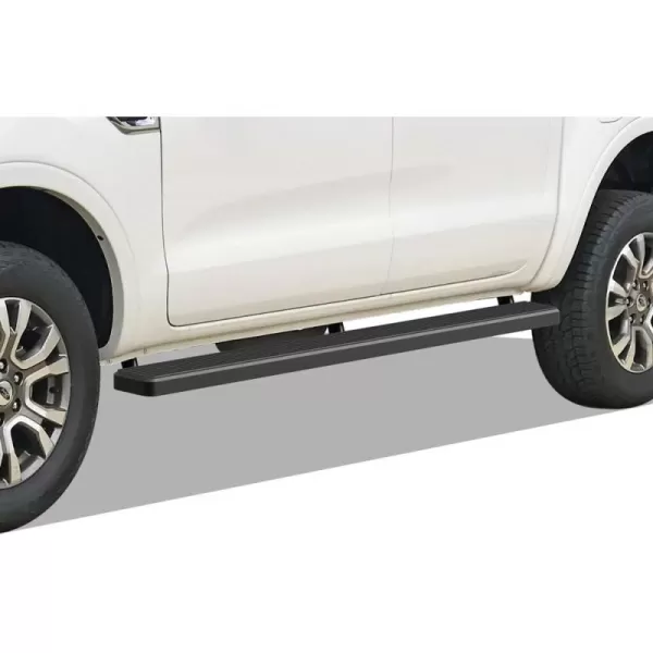 APS Black Running Boards Style Compatible with Ford Ranger 2019-2023 SuperCrew Cab 4-Door 