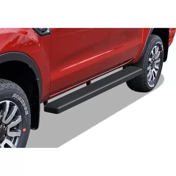 APS Black Running Boards Style Compatible with Ford Ranger 2019-2023 SuperCrew Cab 4-Door 