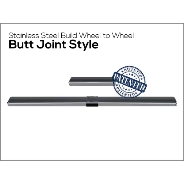 APS Running Boards 6 inches Matte Black Compatible with Ford Transit 2015-2024 Full Size Van 3-Door  Stainless Steel 
