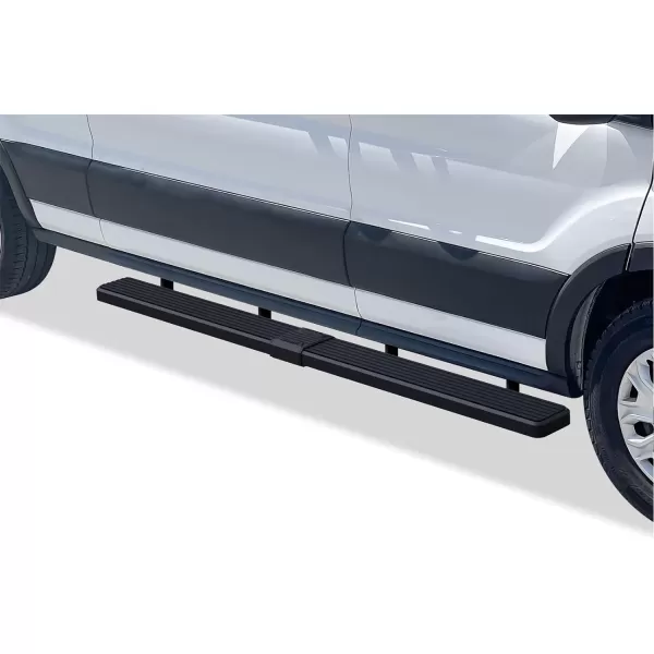 APS Running Boards 6 inches Matte Black Compatible with Ford Transit 2015-2024 Full Size Van 3-Door  Stainless Steel 
