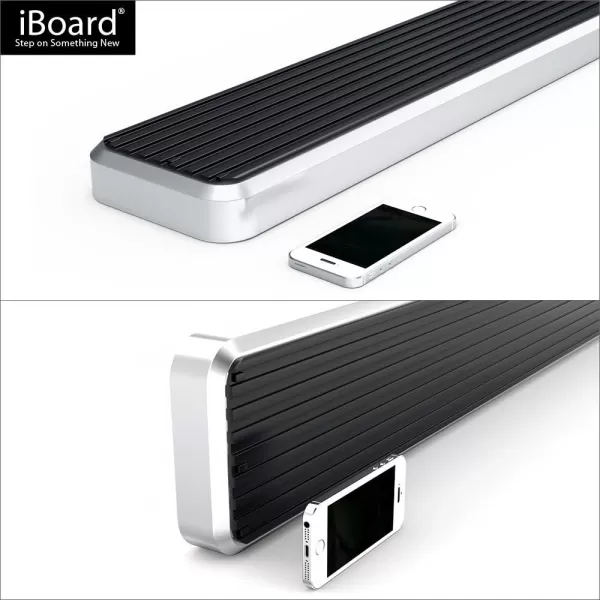 APS Running Boards 6 inches Matte Black Compatible with Ford Transit 2015-2024 Full Size Van 3-Door  Stainless Steel 