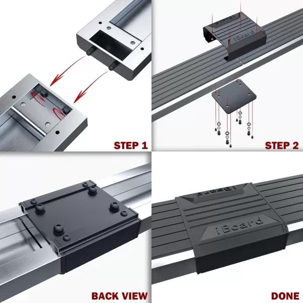 APS Running Boards 6 inches Matte Black Compatible with Ford Transit 2015-2024 Full Size Van 3-Door  Stainless Steel 
