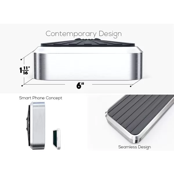 APS Running Boards 6 inches Matte Black Compatible with Ford Transit 2015-2024 Full Size Van 3-Door  Stainless Steel 