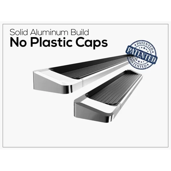 APS Running Boards 6 inches Matte Black Compatible with Ford Transit 2015-2024 Full Size Van 3-Door  Stainless Steel 