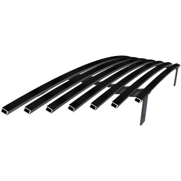 APS Compatible with Ford Mustang 1999-2004 for Models with OEM Honeycomb Grille Main Upper Stainless Steel Black 8x6 Horizontal Billet Grille Insert F86009J