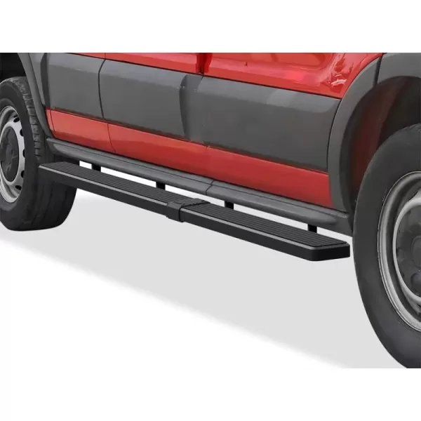APS Running Boards 6 inches Matte Black Compatible with Ford Transit 2015-2024 Full Size Van 3-Door  Stainless Steel 