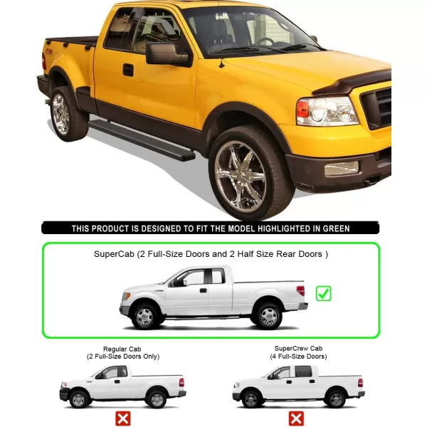 APS Running Boards  Compatible with Ford F150 2004-2008 Super Cab  