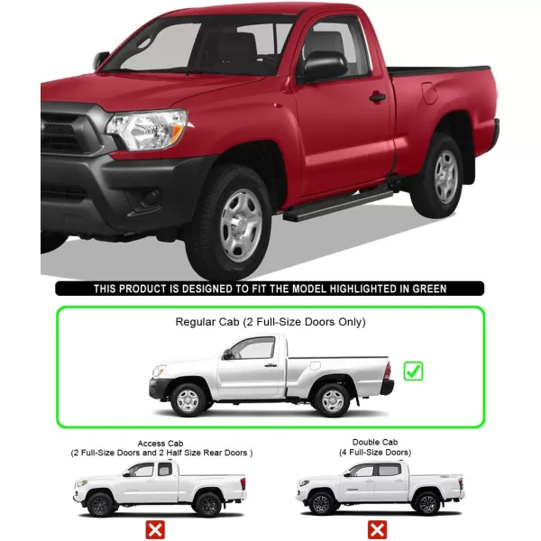 APS Running Boards  Compatible with Toyota Tacoma 2005-2023 Standard Cab 