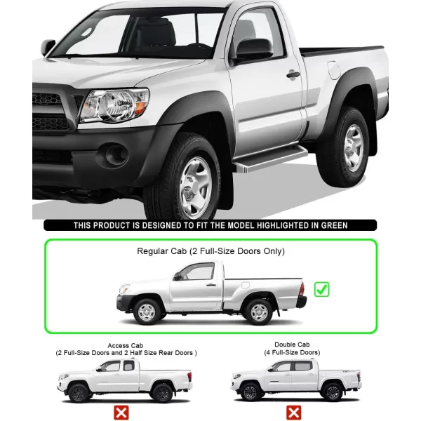 APS Running Boards  Compatible with Toyota Tacoma 2005-2023 Standard Cab 