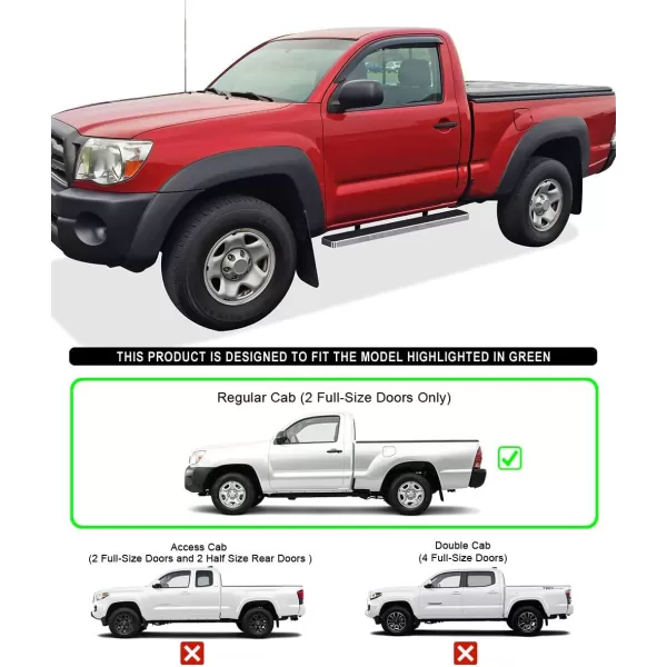 APS Running Boards  Compatible with Toyota Tacoma 2005-2023 Standard Cab 