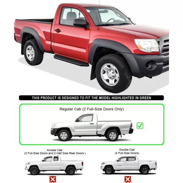APS Running Boards  Compatible with Toyota Tacoma 2005-2023 Standard Cab 