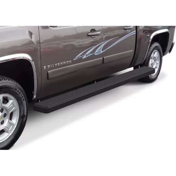 APS Wheel to Wheel Running Boards 6in Compatible with Chevy Silverado GMC Sierra 1500 2001-2013 Crew Cab 6.5ft Bed &amp; 2500 3500 2001-2014 Stainless Steel 